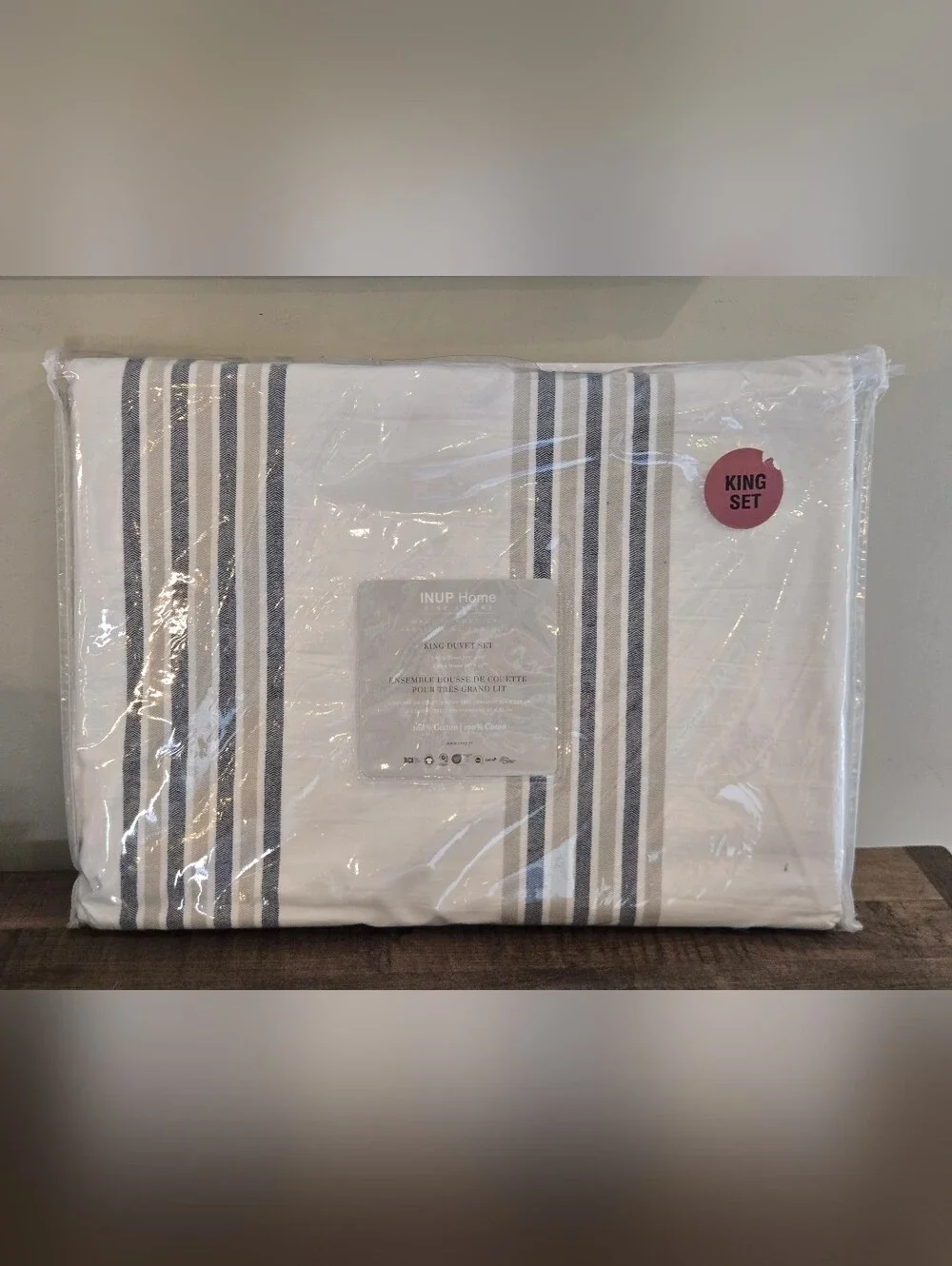 INUP Home 100% Cotton Duvet Cover Set King Duvet With 2 Shams